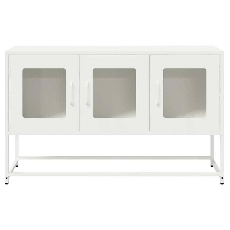 Szafka RTV, biała, 100,5x39x60,5 cm, stal walcowana na zimno