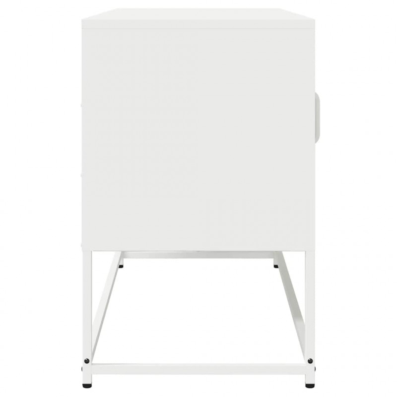 Szafka RTV, biała, 100,5x39x60,5 cm, stal walcowana na zimno