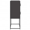 Komoda wysoka czarna 68x39x107 cm stalowa