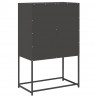 Komoda wysoka czarna 68x39x107 cm stalowa