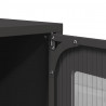 Komoda wysoka czarna 68x39x107 cm stalowa