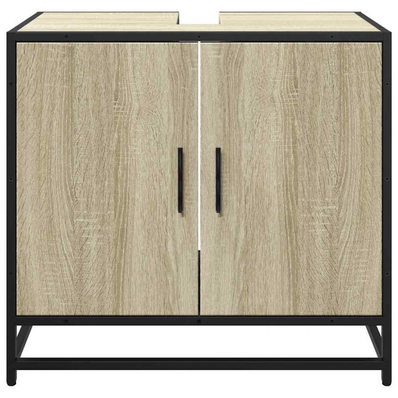 Szafka pod umywalkę łazienkową Sonoma Oak 65x33x60 cm Drewno klejone