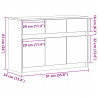 Szafka TV z LED, dąb sonoma, 91x34x61 cm