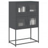 Komoda wysoka Antracyt 68x39x107 cm Stal