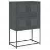 Komoda wysoka Antracyt 68x39x107 cm Stal