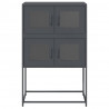 Komoda wysoka Antracyt 68x39x107 cm Stal
