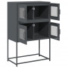 Komoda wysoka Antracyt 68x39x107 cm Stal
