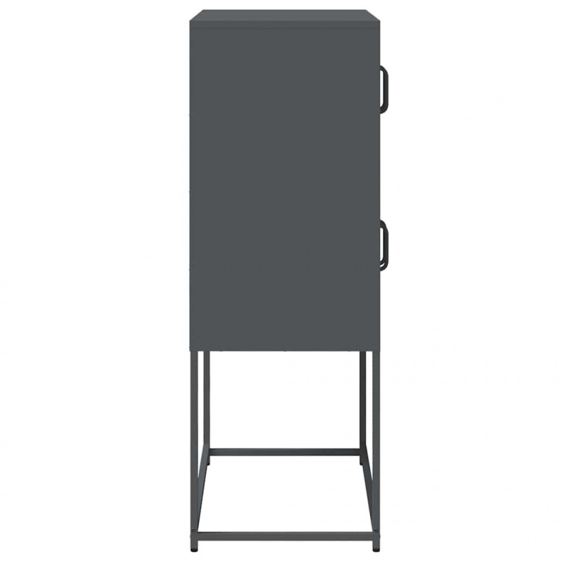 Komoda wysoka Antracyt 68x39x107 cm Stal