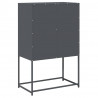 Komoda wysoka Antracyt 68x39x107 cm Stal