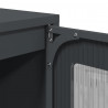 Komoda wysoka Antracyt 68x39x107 cm Stal