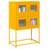 Komoda wysoka Musztardowo-żółta 68x39x107 cm Stal
