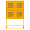 Komoda wysoka Musztardowo-żółta 68x39x107 cm Stal