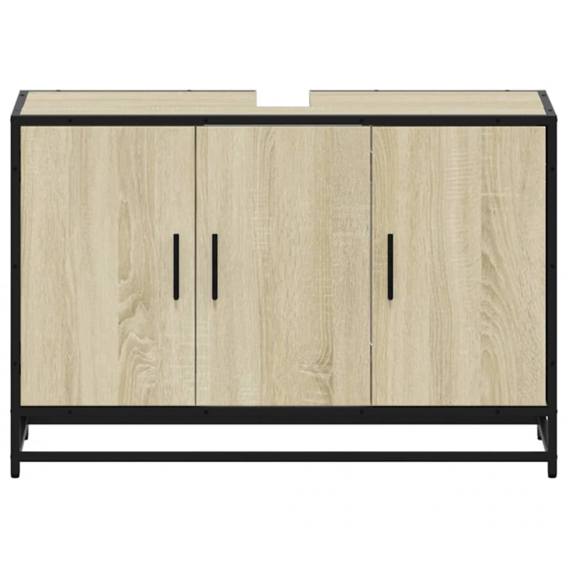 Szafka pod umywalkę łazienkową Sonoma Oak 90x33x60 cm Drewno klejone