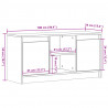 Szafka pod TV z LED, szary dąb sonoma, 100x34x50 cm