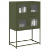 Komoda Oliwkowo-zielona 68x39x107 cm Stal