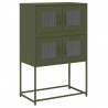 Komoda Oliwkowo-zielona 68x39x107 cm Stal