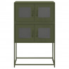 Komoda Oliwkowo-zielona 68x39x107 cm Stal