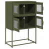 Komoda Oliwkowo-zielona 68x39x107 cm Stal