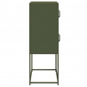 Komoda Oliwkowo-zielona 68x39x107 cm Stal