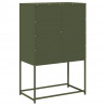 Komoda Oliwkowo-zielona 68x39x107 cm Stal