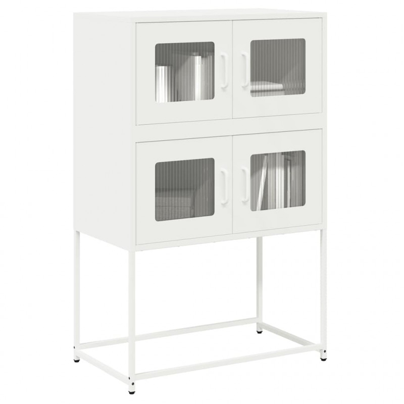 Komoda biała 68x39x107 cm stal