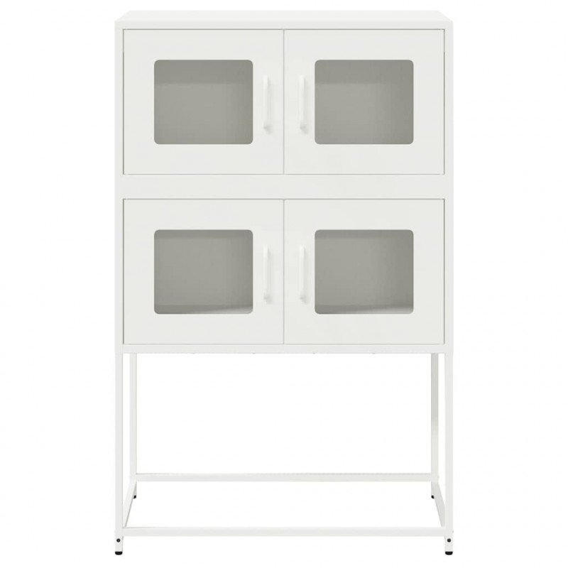 Komoda biała 68x39x107 cm stal