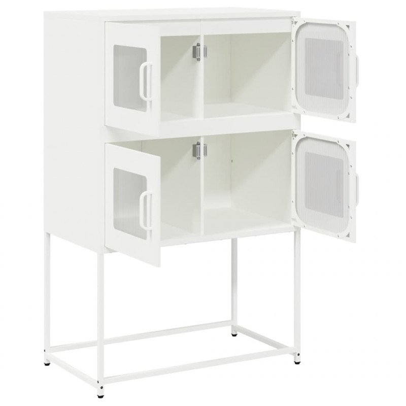 Komoda biała 68x39x107 cm stal