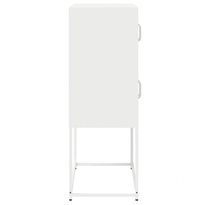 Komoda biała 68x39x107 cm stal