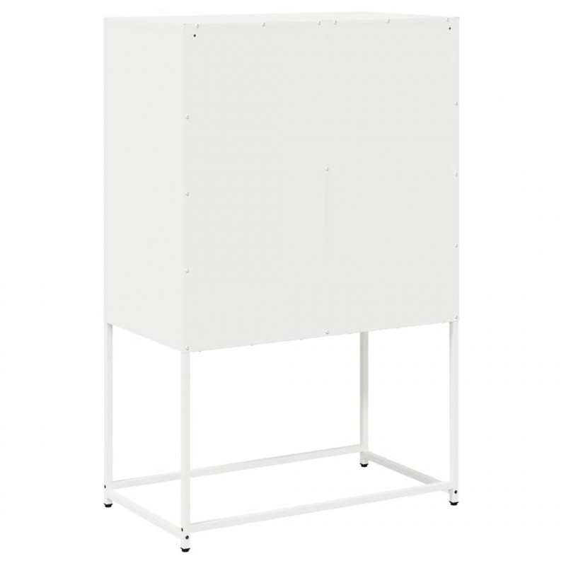 Komoda biała 68x39x107 cm stal