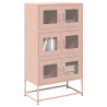 Komoda wysoka różowa 68x39x123 cm stalowa