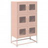 Komoda wysoka różowa 68x39x123 cm stalowa