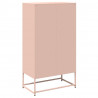 Komoda wysoka różowa 68x39x123 cm stalowa