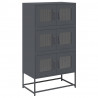 Komoda wysoka Antracyt 68x39x123 cm Stal