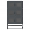 Komoda wysoka Antracyt 68x39x123 cm Stal