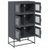 Komoda wysoka Antracyt 68x39x123 cm Stal