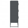 Komoda wysoka Antracyt 68x39x123 cm Stal