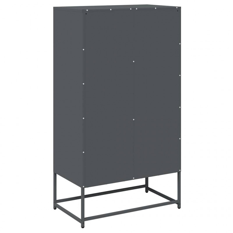 Komoda wysoka Antracyt 68x39x123 cm Stal