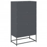Komoda wysoka Antracyt 68x39x123 cm Stal