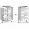 Komoda wysoka Antracyt 68x39x123 cm Stal