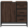 Szafka pod umywalkę, brązowy dąb, 65x33x60 cm
