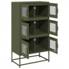 Komoda Oliwkowo-zielona 68x39x123 cm Stal