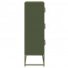 Komoda Oliwkowo-zielona 68x39x123 cm Stal