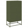 Komoda Oliwkowo-zielona 68x39x123 cm Stal