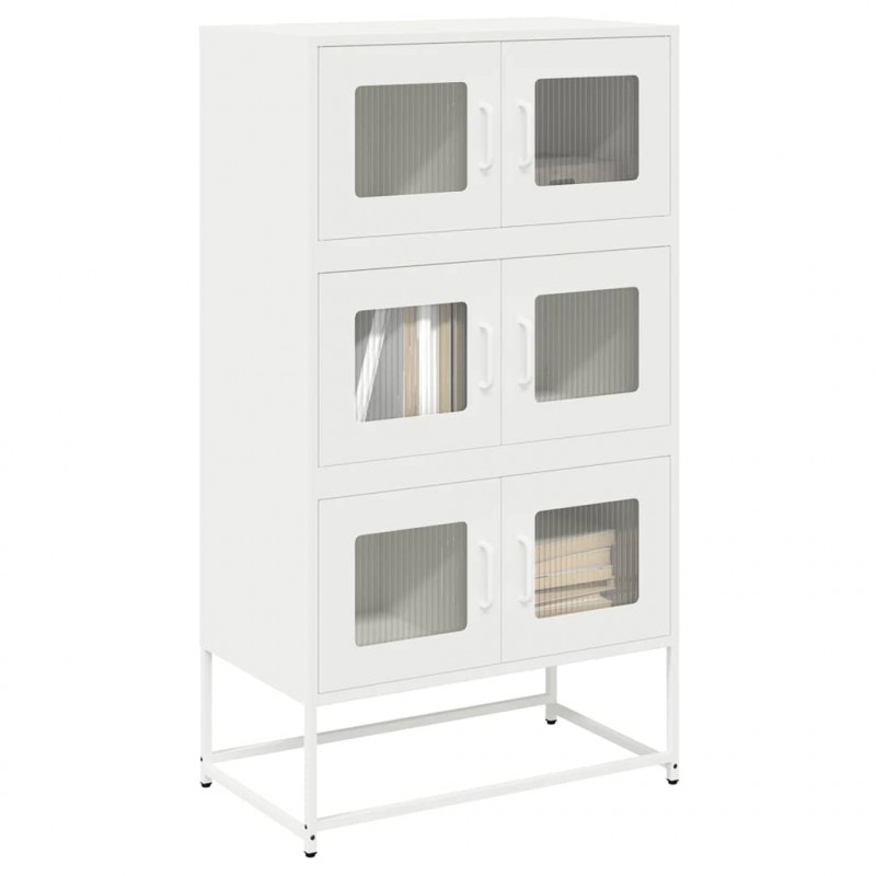 Komoda biała 68x39x123 cm stal