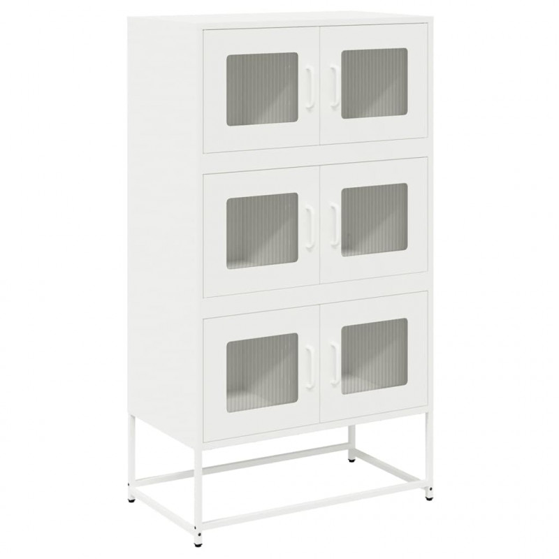 Komoda biała 68x39x123 cm stal