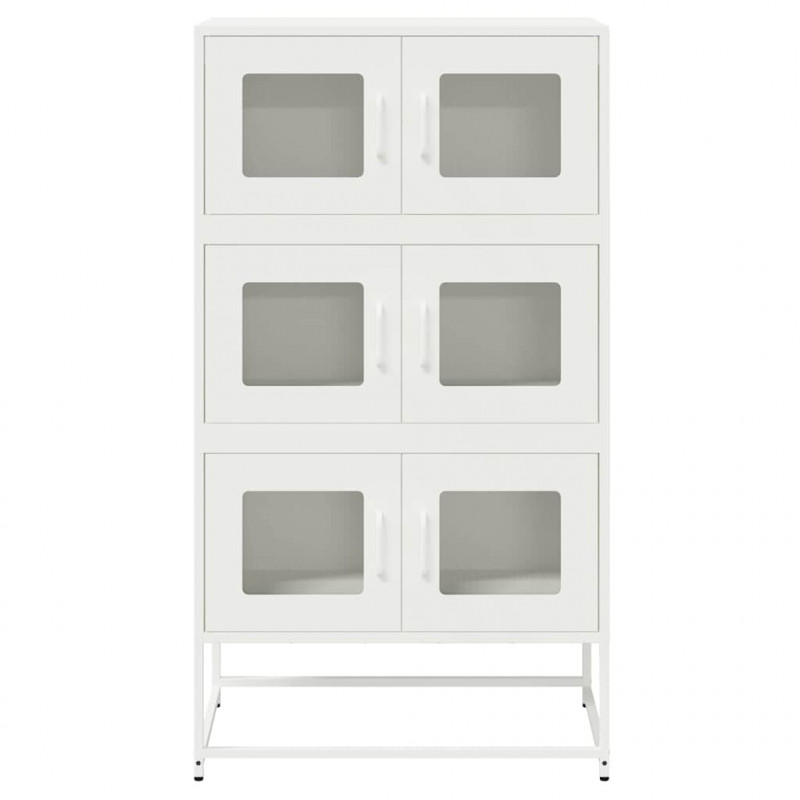 Komoda biała 68x39x123 cm stal