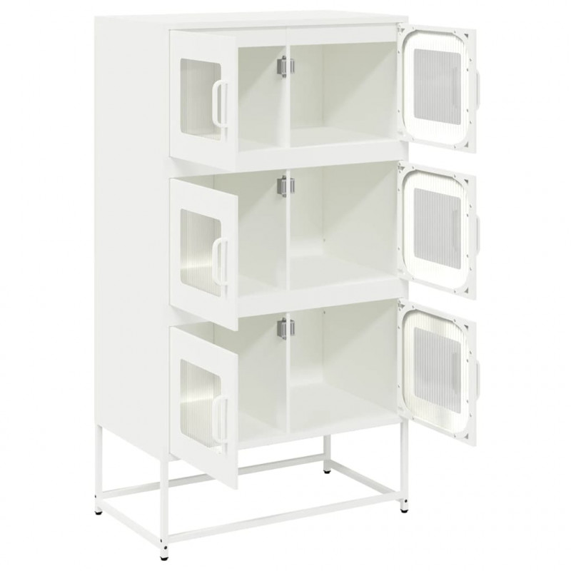 Komoda biała 68x39x123 cm stal
