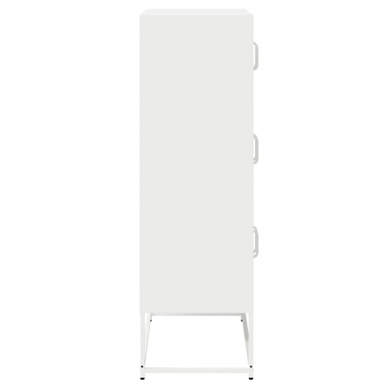 Komoda biała 68x39x123 cm stal