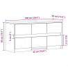 Szafka pod TV z LED, brązowy dąb, 100x34x50 cm