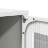 Komoda biała 68x39x123 cm stal